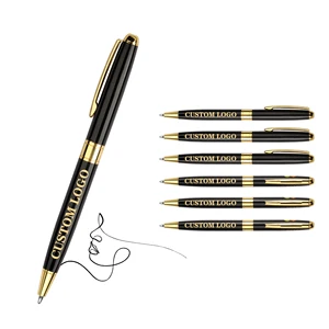 Best Selling Writing Pen Refill Twist Ballpoint Pen with Custom Logo Gold Silver for Business School Students