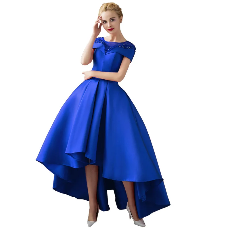 S5197F High Quality New Short Front Short Back Long Banquet Lace Short  Puffy Princess Evening Dresses Elegant| Alibaba.com