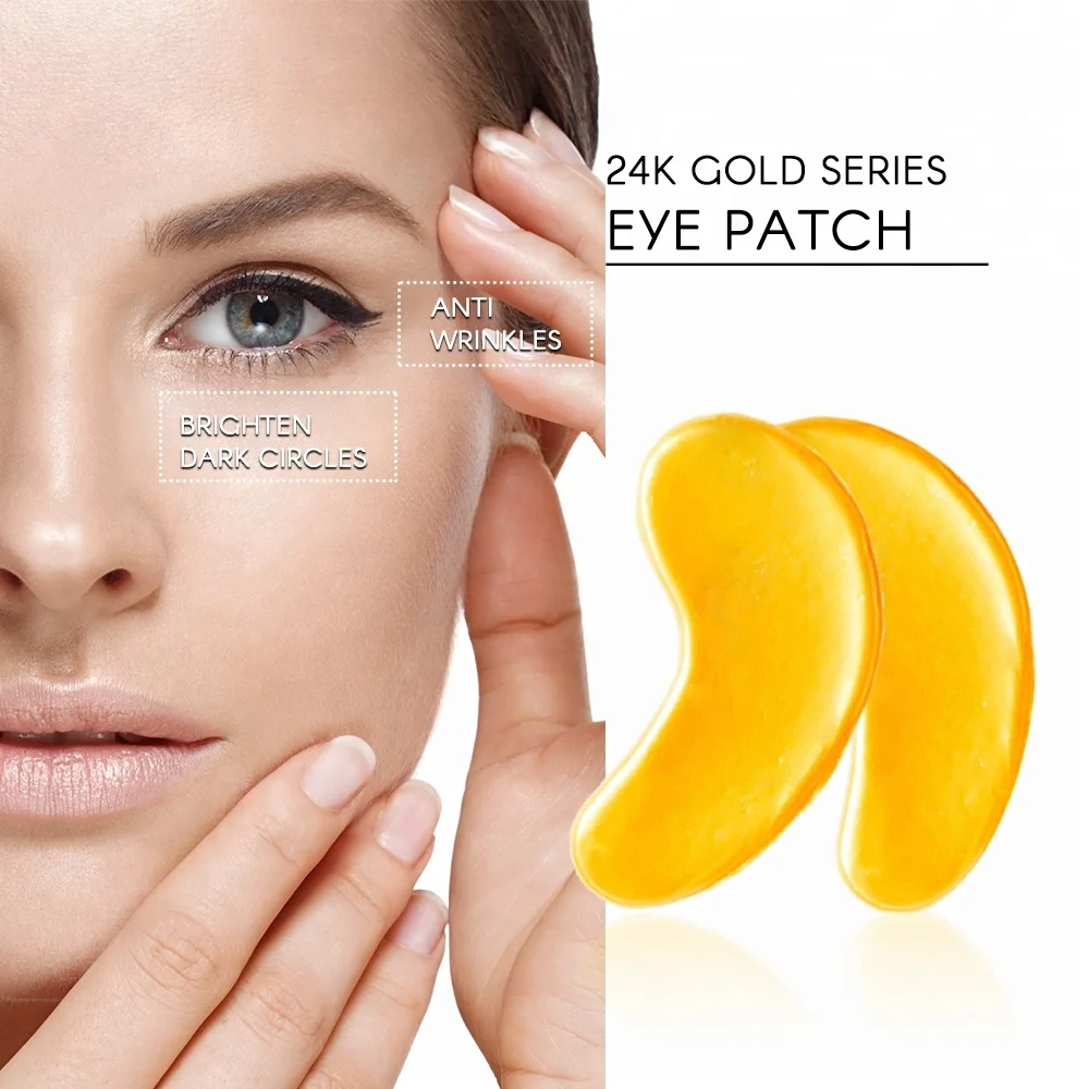 Private Label Custom logo Dark Circle Collagen Eye Mask Under 24k Gold Eye Patch