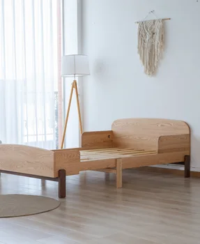 Modern Simple Bear Cartoon Single Bed Wood Bed for Children's Rooms for Bedroom School Hotel Apartment Villa Park Use