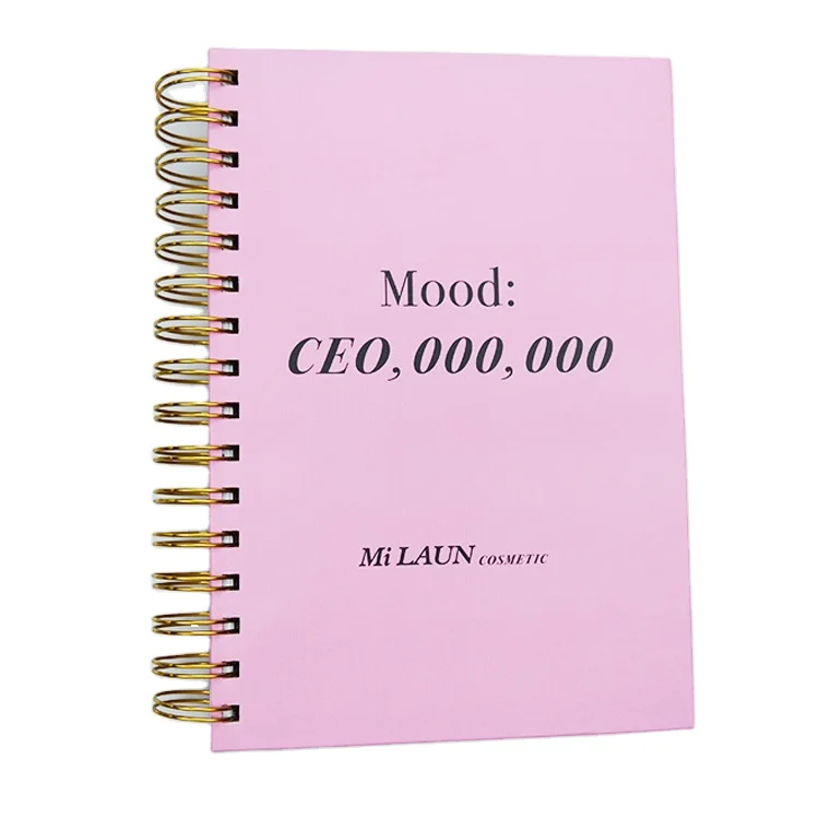 Индивидуальный дизайн в твердом переплете спиральное переплет Еженедельный годовой плотный бумажный планировщик бюджета