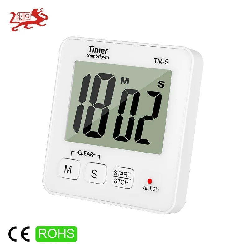 Кухонный таймер обратного отсчета, секундомер сигнализации механический кухонный таймер с сенсорным экраном TM-5 цифровой таймер