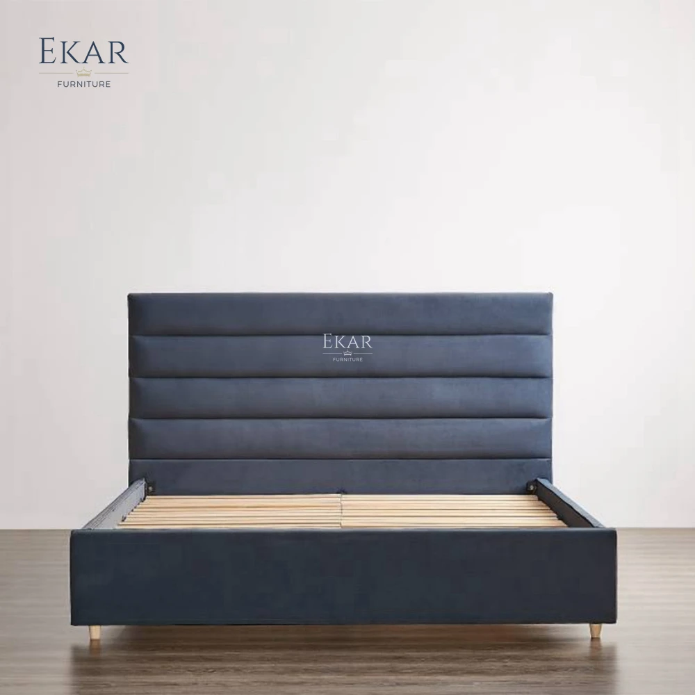 product new design ekar half leather modern bedroom bed-61