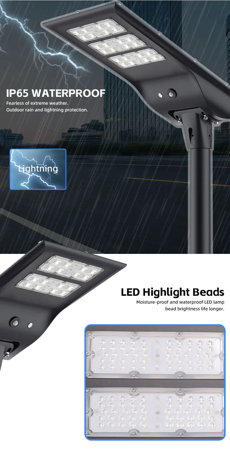 Aluminium Solar Street Light Housing Solar Street Lamp Ip65 Waterproof