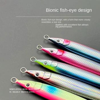 Japanese-Style Little Jack Luminous Fast-Sinking Metal Jig Iron Plate Bait 60g 80g 100g Sea Fishing Quick-Pulling Mackerel Squid – Metal Jig – view 3