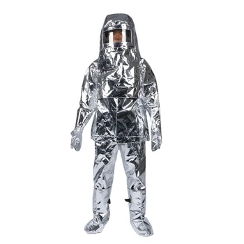 ready to ship CCS standard silver aluminized fireman suit fire fighting clothing for sale