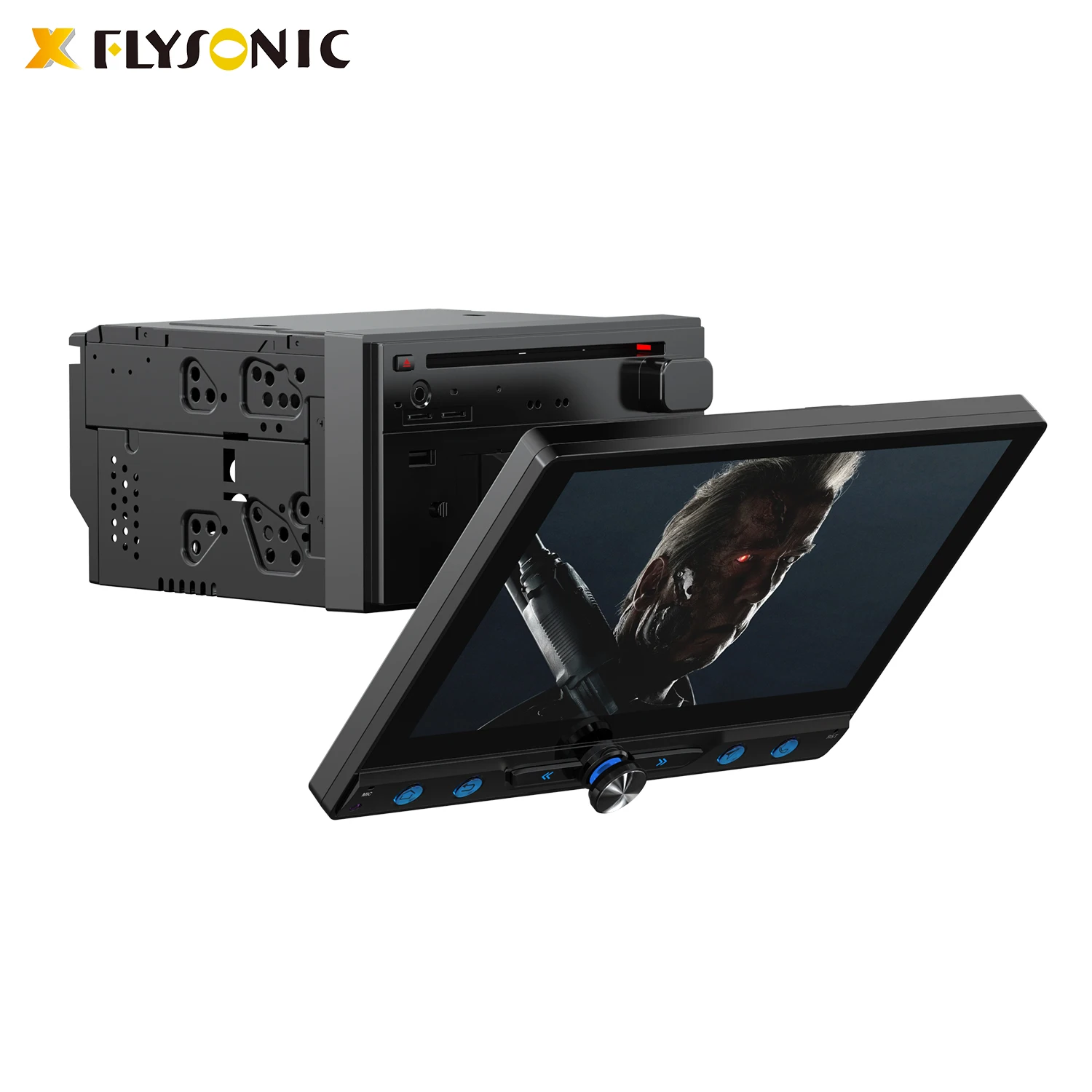 Flysonic Touch Screen Universal Dashboard Car Stereo System Radio Double Din Gps Navigation Multimedia Android Car Dvd Player