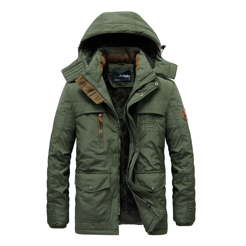 Thick Warm Man Jacket Winter Parkas Casual Cotton Padded Jacket Male ...