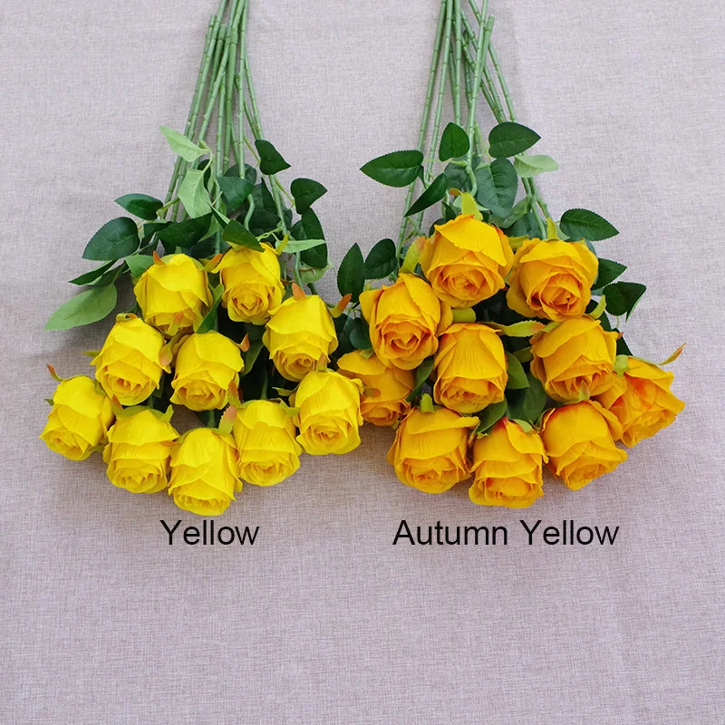 Wholesale Silk Flowers Artificial Long Stem White Roses Silk Christmas