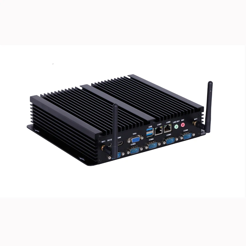 Dual LAN Display Mini Fanless PC RS485 Mini Embedded Computer with AU US CN Plugs New Product
