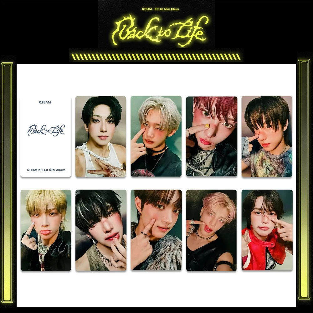 9Pcs/Set KPOP &TEAM Back to Life Mini Album Glossy Photocards JO
