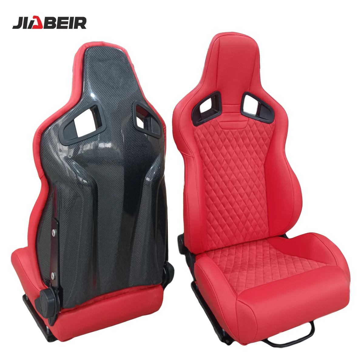 JBR1039R Universal Recline Carbon Fiber Slider Bucket Sport Racing Car
