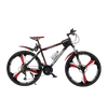 black and red integrated wheel-27-speed suspension fork