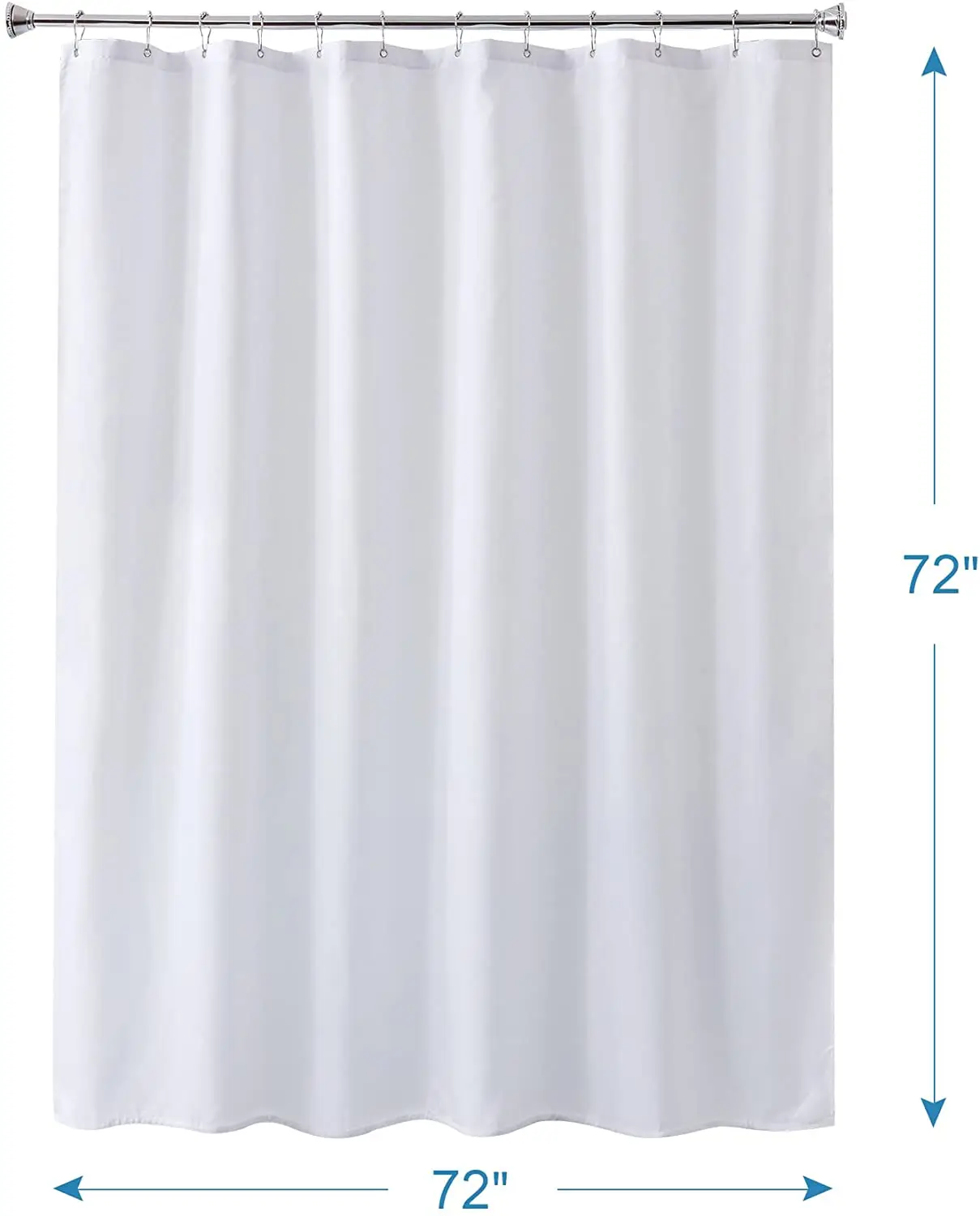 Tenda Doccia Lusso Con Fiori Rossi 180x180 Cm, Set Completo Con 12 Ganci, Impermeabile E Lavabile - 3