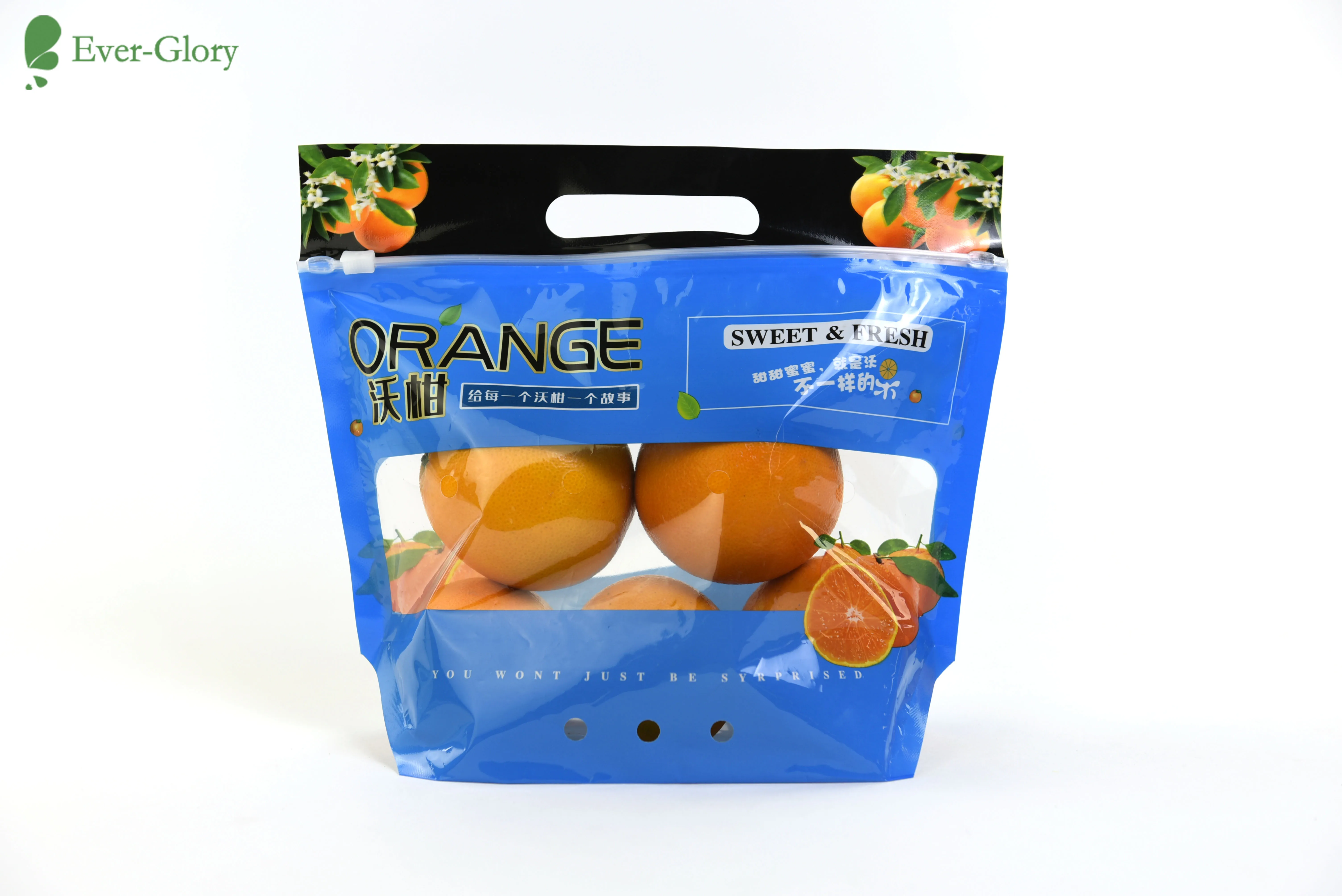 Source Avocado Zipper Plastic Bag Perforated Fresh Vegetable Fruit With  Vent Holes Stand up Zipper Bag with Handle on m.