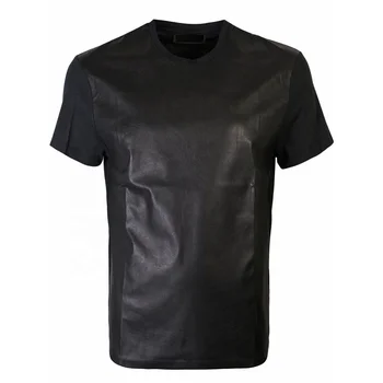 Custom Logo Screen Printed Leather T Shirts Men Cotton Shirts Long Sleeve Men's Casual Turn Down Collar Polo Shirt