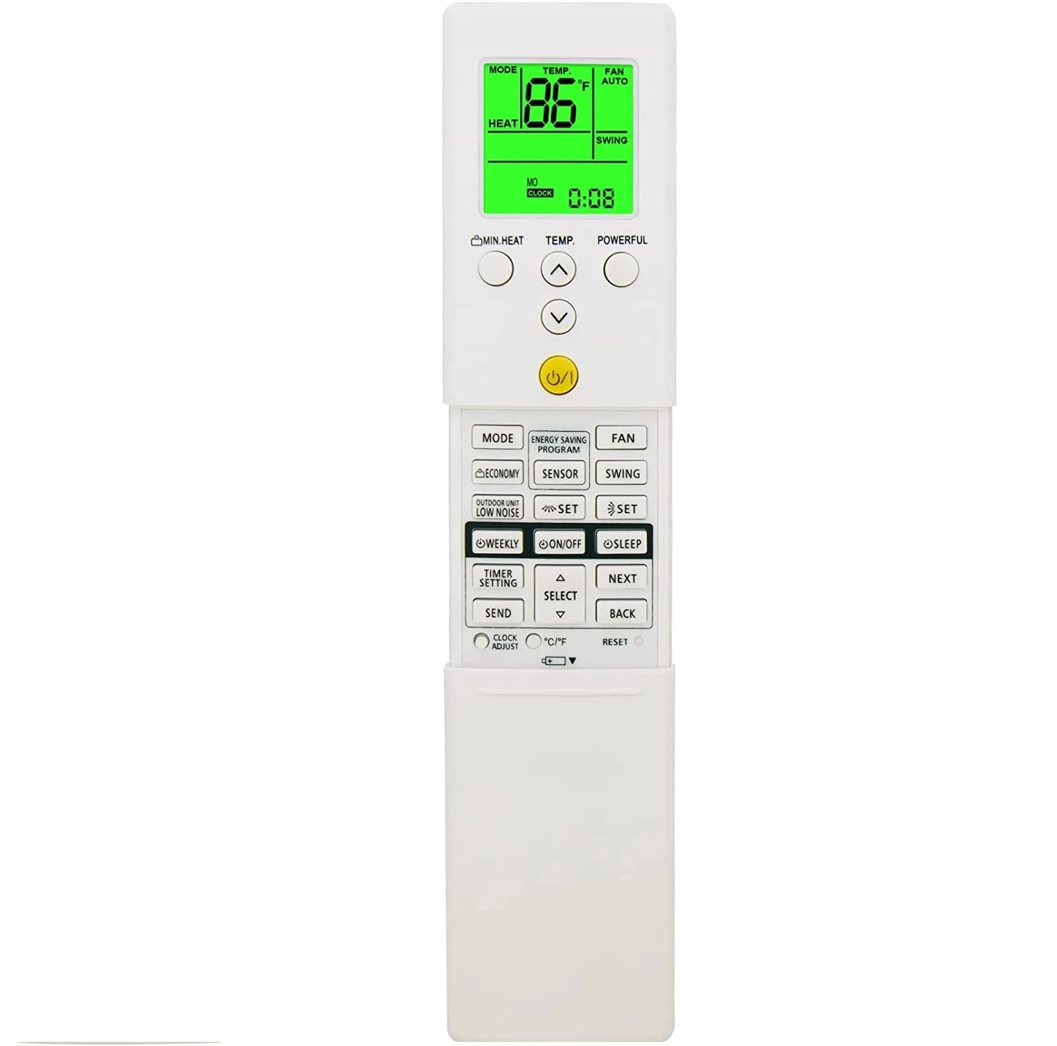 Mando A Distancia Repuesto Aire Acondicionado FUJITSU - Compatible Con Modelos AR-REB1E, AR-REY1U, AR-REB2E, REF1E