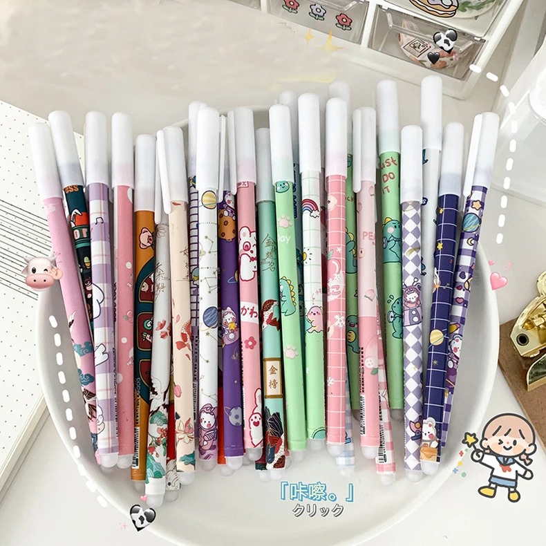 AUNGKWANG 32 PCS Shake Stylo Gel Kawaii Avec Motifs Cartoon, Stylo Anti Stress Enfant, Stylos Drôle, Goodies Anniversaire Enfant Pour Les Enfants élèves Devoirs école Bureau Cadeaux