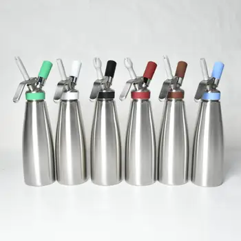 Custom Color All Metal Stainless Steel 1.0L Whipped  Cream Dispenser with 3 Decorating Nozzles Professional Cream Whipper