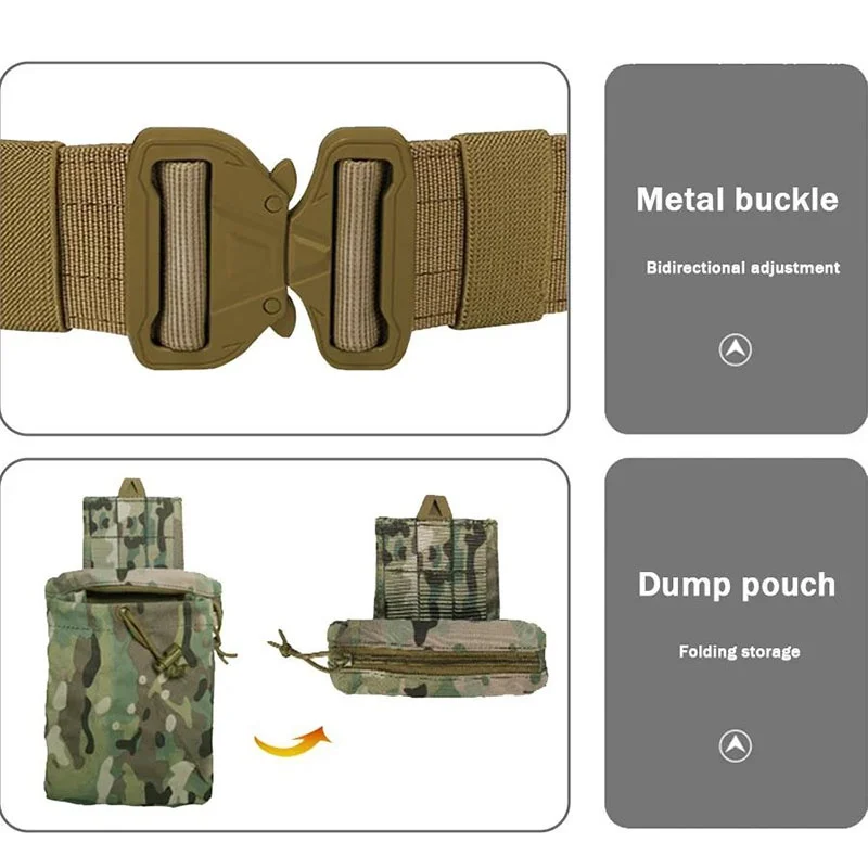 Detachable Camping Adjustable Outdoor Tactical Belts Multifunctional Eight Piece Set Detachable and Adjustable Training Belt