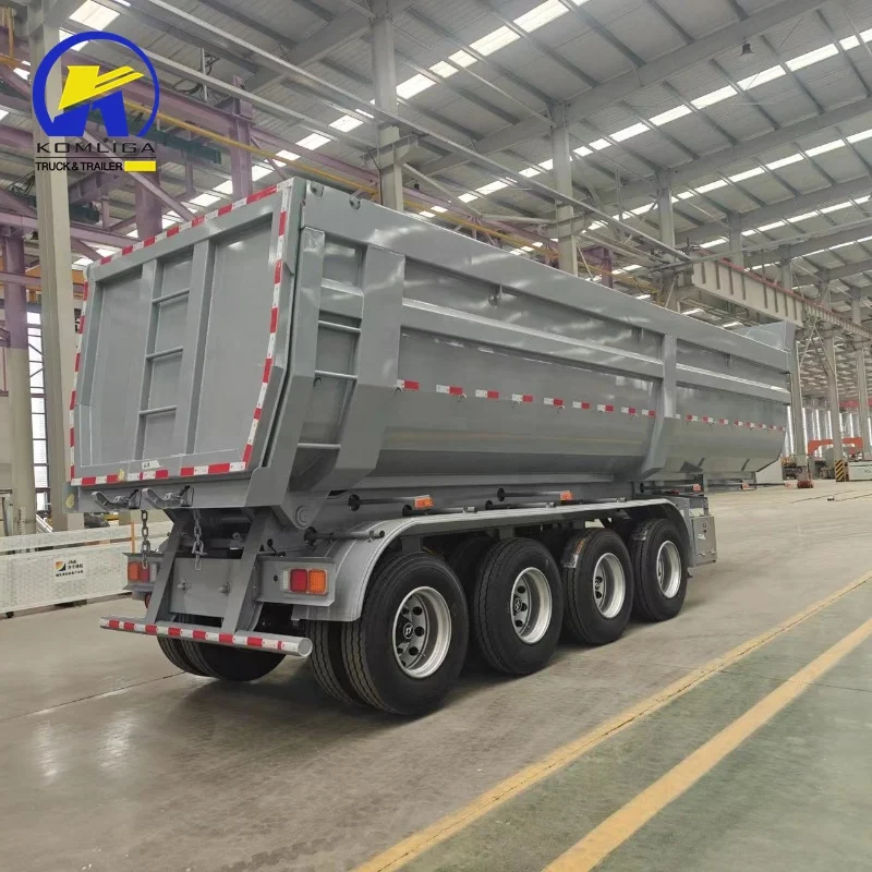 3/4 Alex Semi Trailer Tipper Dump Trailer Price Rear Dump Semi-trailer for Sale
