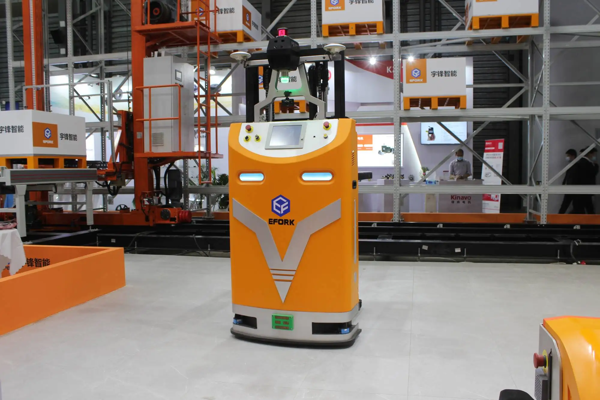 CE Certified 3D SLAM 2T 1600mm Autonomous AGV Forklift Pallet Stacker Smart Warehouse Delivery Robot