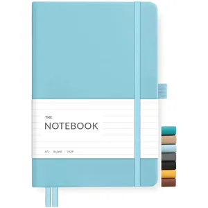 Custom A5 PU Leather Weekly Planner Hardcover Design Elastic Band Children's Daily Journal for Goal Setting Wholesale Bulk