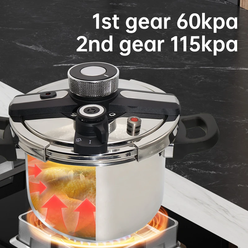 Pressure Cookers Quick Cooking SS304 Gas Pressure Cooker Stainless Steel