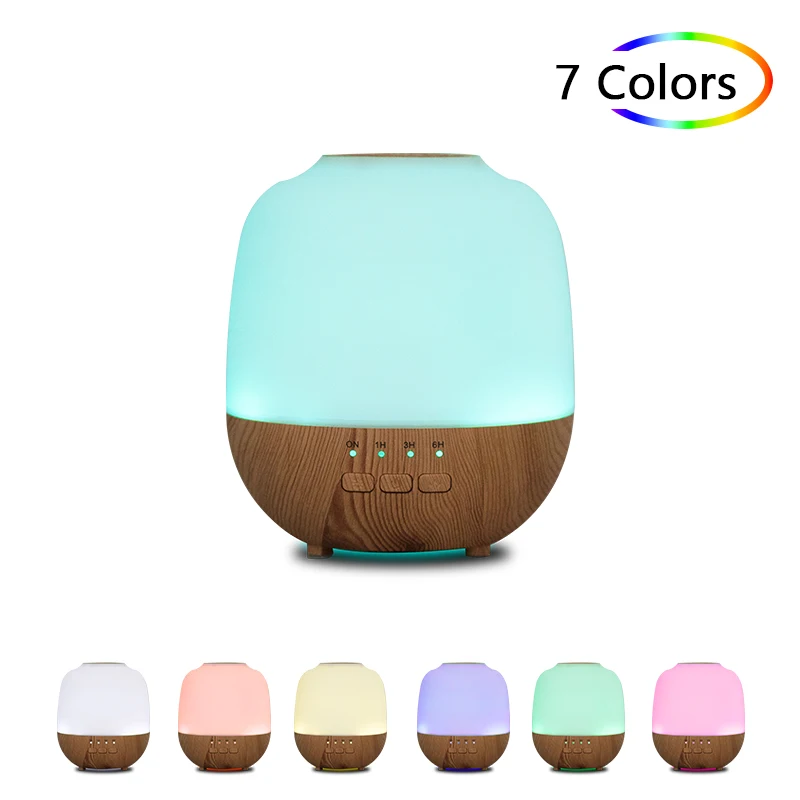 2022 New Mini Portable mist diffuser humidifier with wood grain Color LED Light 120ML mini humidifier