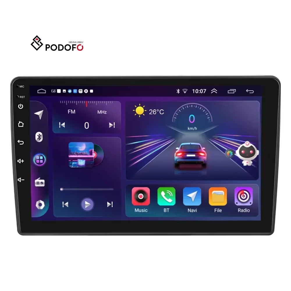 Podofo 10.1" 2+32G Android 13 Car Radio Frame for Chevrolet GMC 2007-2012 Carplay Android Auto GPS BT Wifi Hifi AI DSP FM/RDS