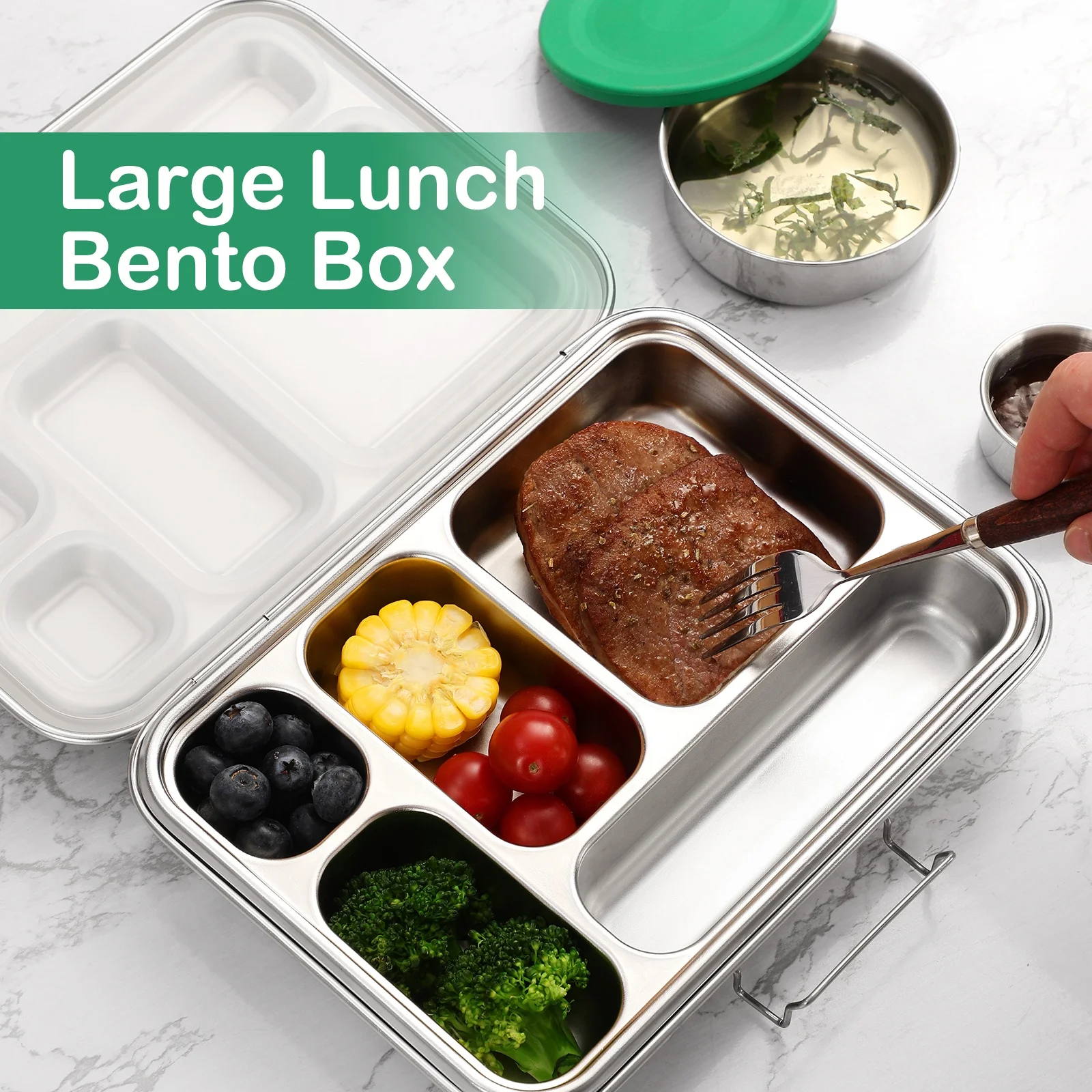 Aohea OEM/ODM 304 stainless steel single wall lunch box bento box food containers in bulk manufacture