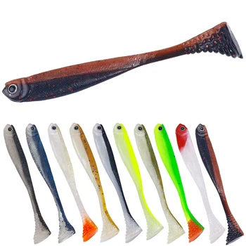 Wholesale SO173/SO174 8cm/3.5g 11cm/4.8g Artificial Soft Plastic Baits Fishing Lures with T Tail for Ice Saltwater & Fly Fishing – Soft Lure – view 2