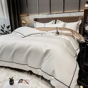 2026 New Arrivals Biodegradable Fabric Ultra Silk and Smooth Lyocell Tencel Fabric Wholesale Bedding Duvet Cover Set Bedding Set