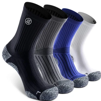 OEM Custom Design Professional Basketball Socks Free Design Breathable Athletic Sport Socks Crew Letter Pattern Bottom Logo