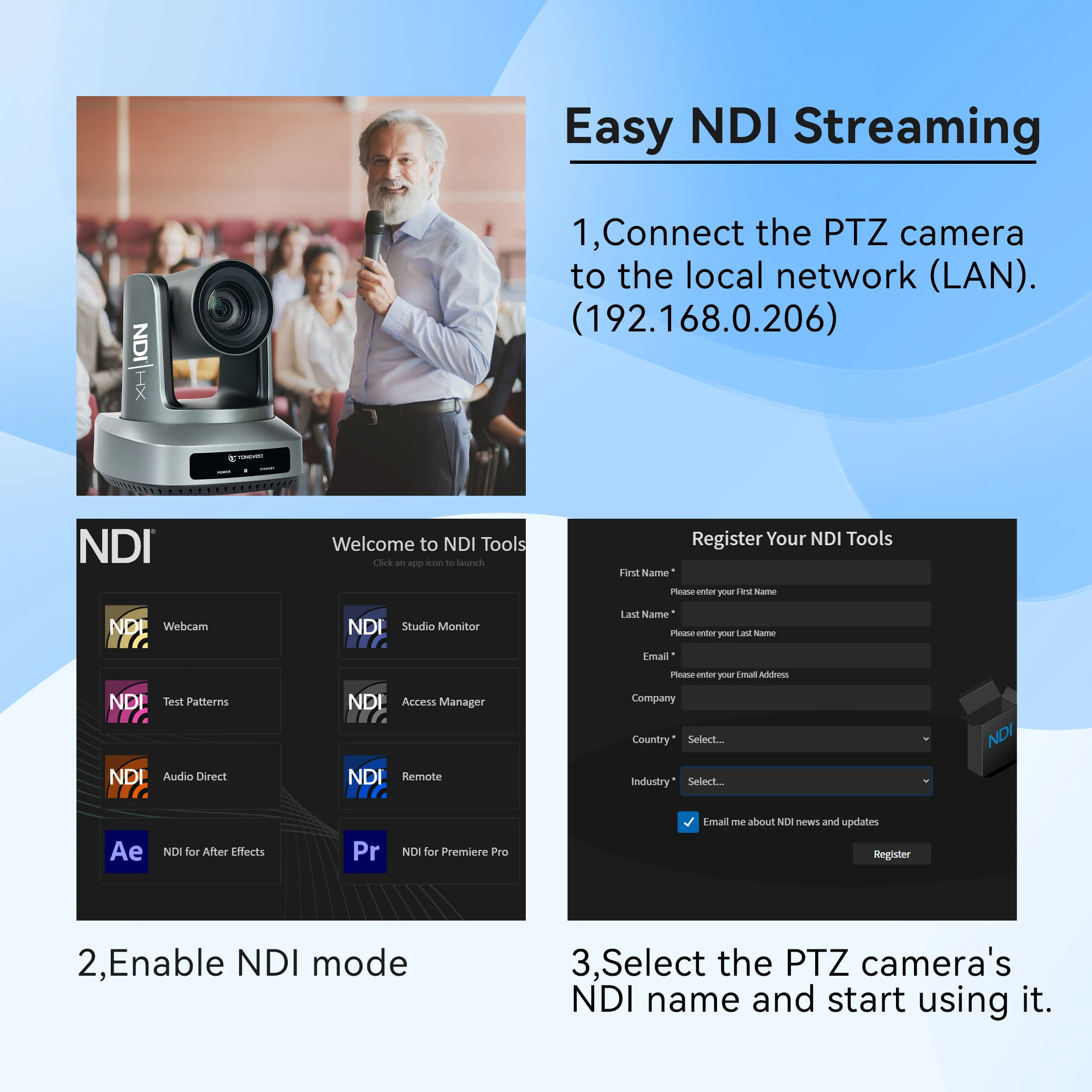 Alibaba.com: HD-M1 30x optical zoom 1080P NDI POE PTZ camera with USB3 ...