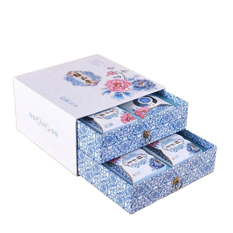 High Quality Rigid Paperboard Luxury double drawer Gift Boxes Packaging
