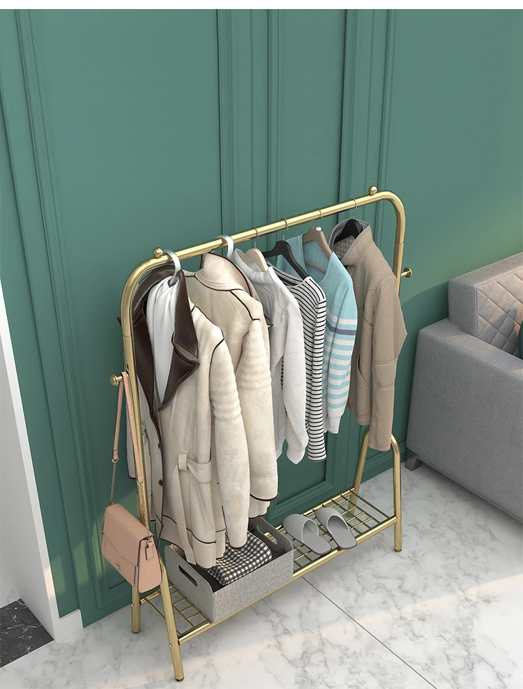 120*147 * 33毫米 * 入口lux风格黄金衣架地板立架衣架金属衣物分拣架