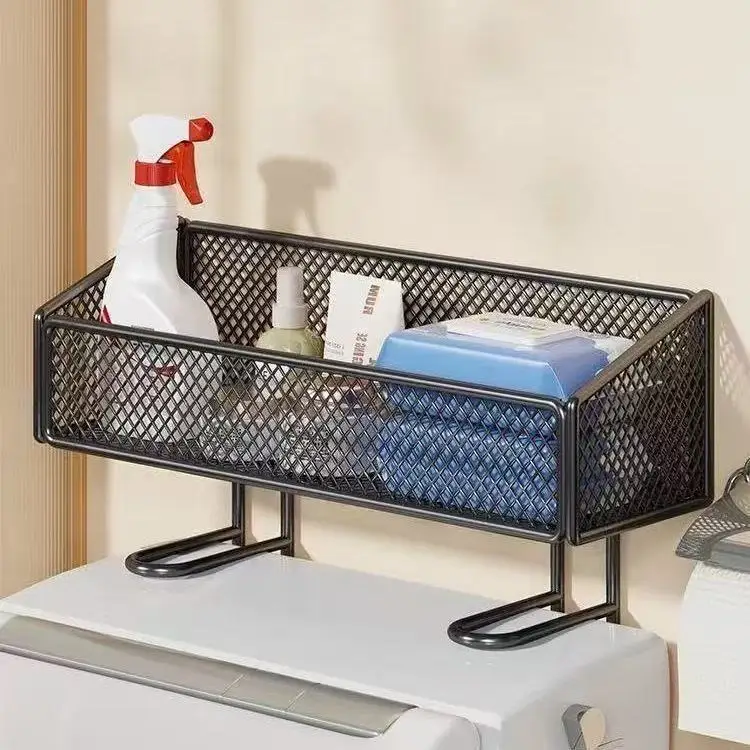GREENSIDE Metal Toilet Storage Rack with Skin Care Storage Bathroom Shower Gel Shelf for Dinnerware and Cleaning Tools