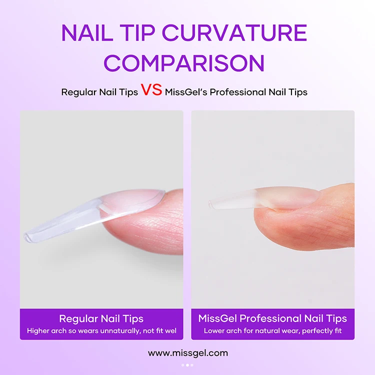 Wholesale Vegan Gel X Nail Tips Full Cover 288 Pcs Fake Press On Nails