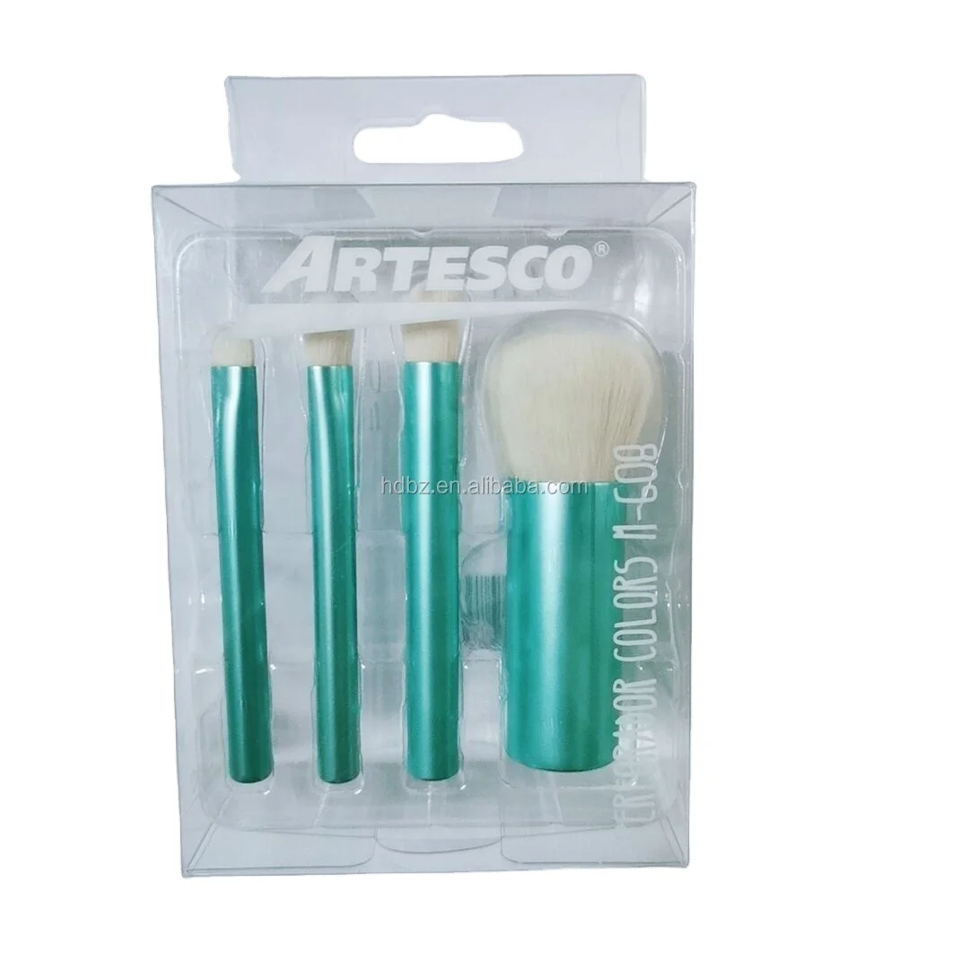ACETATE Packaging Box With Blister Insert Make up Brush Makeup Brush SET Clear Plastic Box