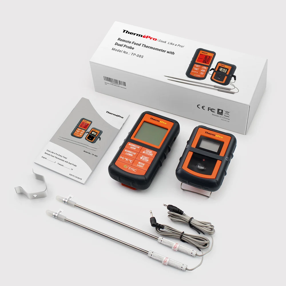 带蜂鸣器的thermoopro tp08s无线数字肉温度计