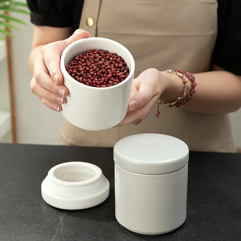 Custom Logo Multi Colors Kitchen Food Canisters Set Tea Coffee Sugar Canister Ceramic Canister With Lid