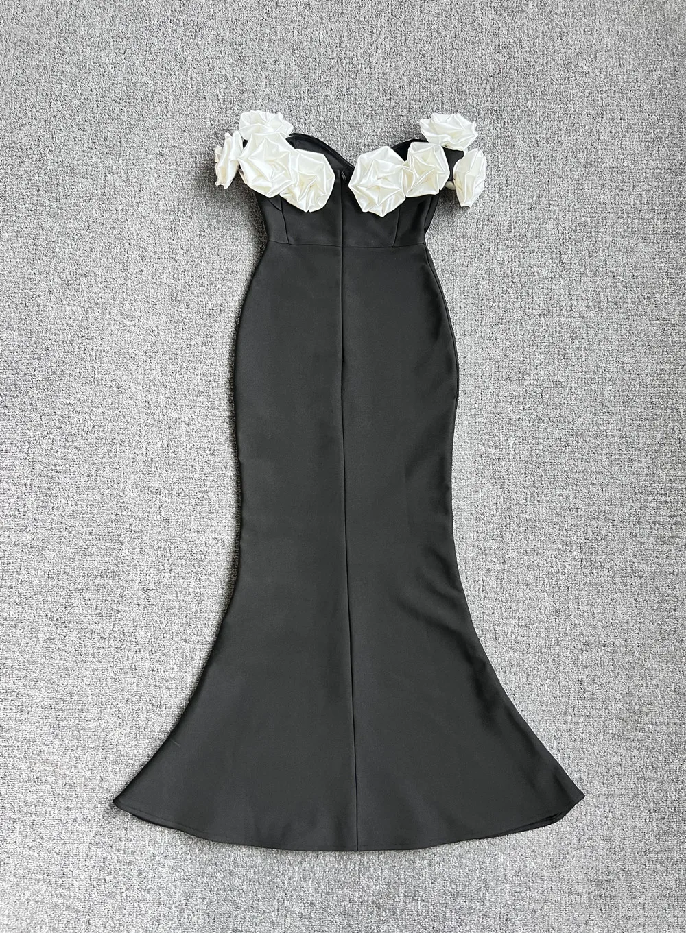 knee length dresses for ladies Luxury 3D Flowers Blush Pink Satin Mermaid Evening Dress SS464, Pink / 12 main image 0