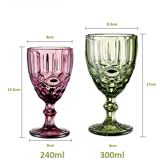 Wholesale wine goblets glassware vintage water goblets