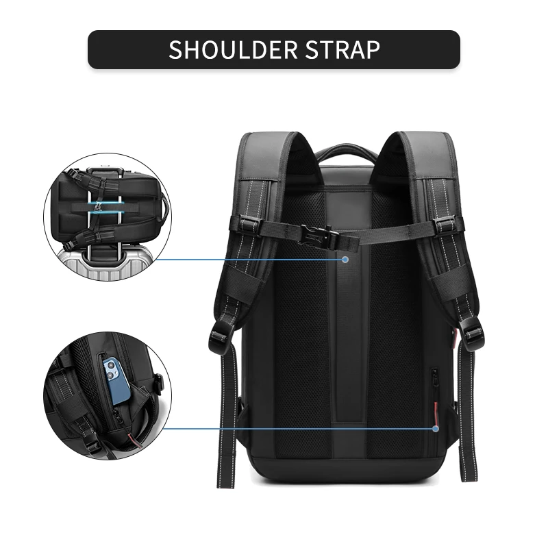 Expandable Vacuum Compressor Travel Bag With Weighing Handle Waterproof Bagpack Wet Dry Separation Vacuum Airbag Backpack