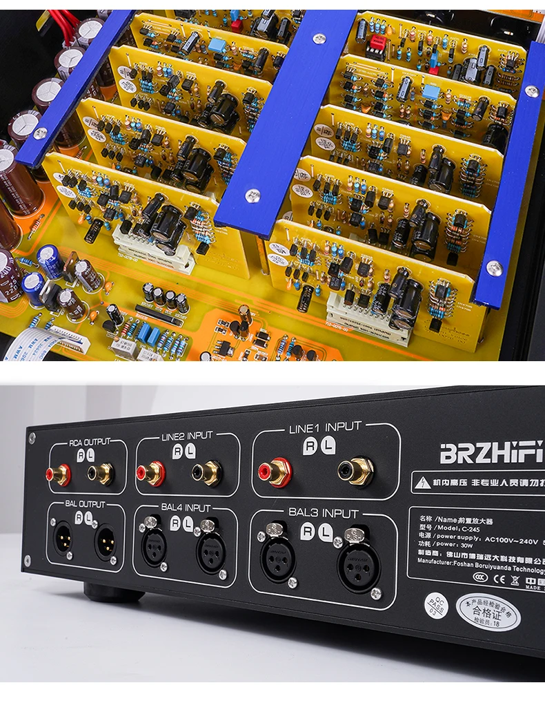 BRZHIFI 110dB Reference Accuphase C-245 2 Channel Remote Control HiFi Hi-end Transistor Power Preamplifier manufacture