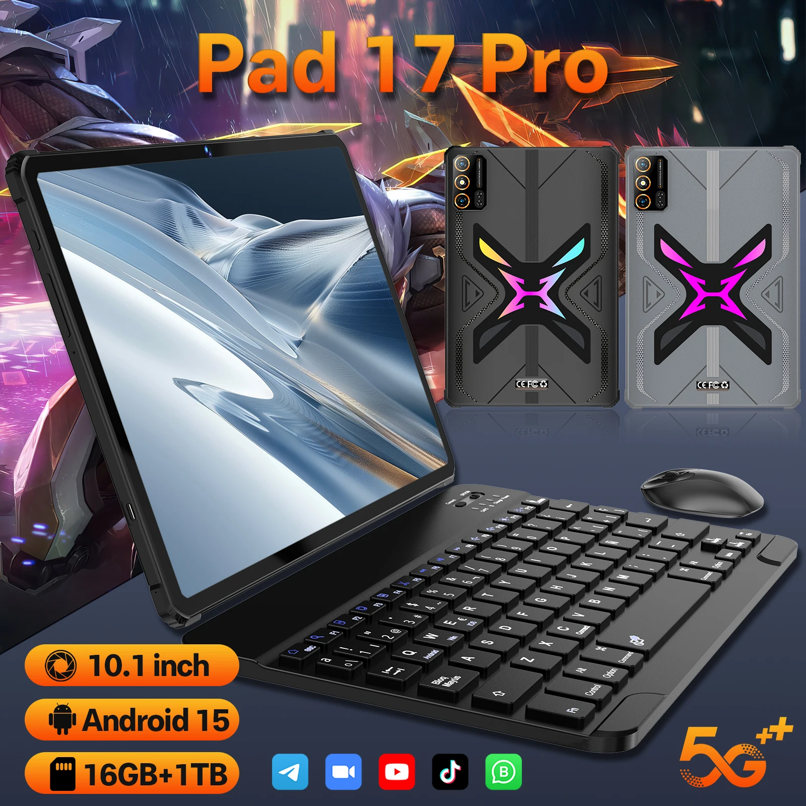 New Arrival Pad17 Pro Plus 16GB RAM 1TB ROM Android 15 Tablet PC