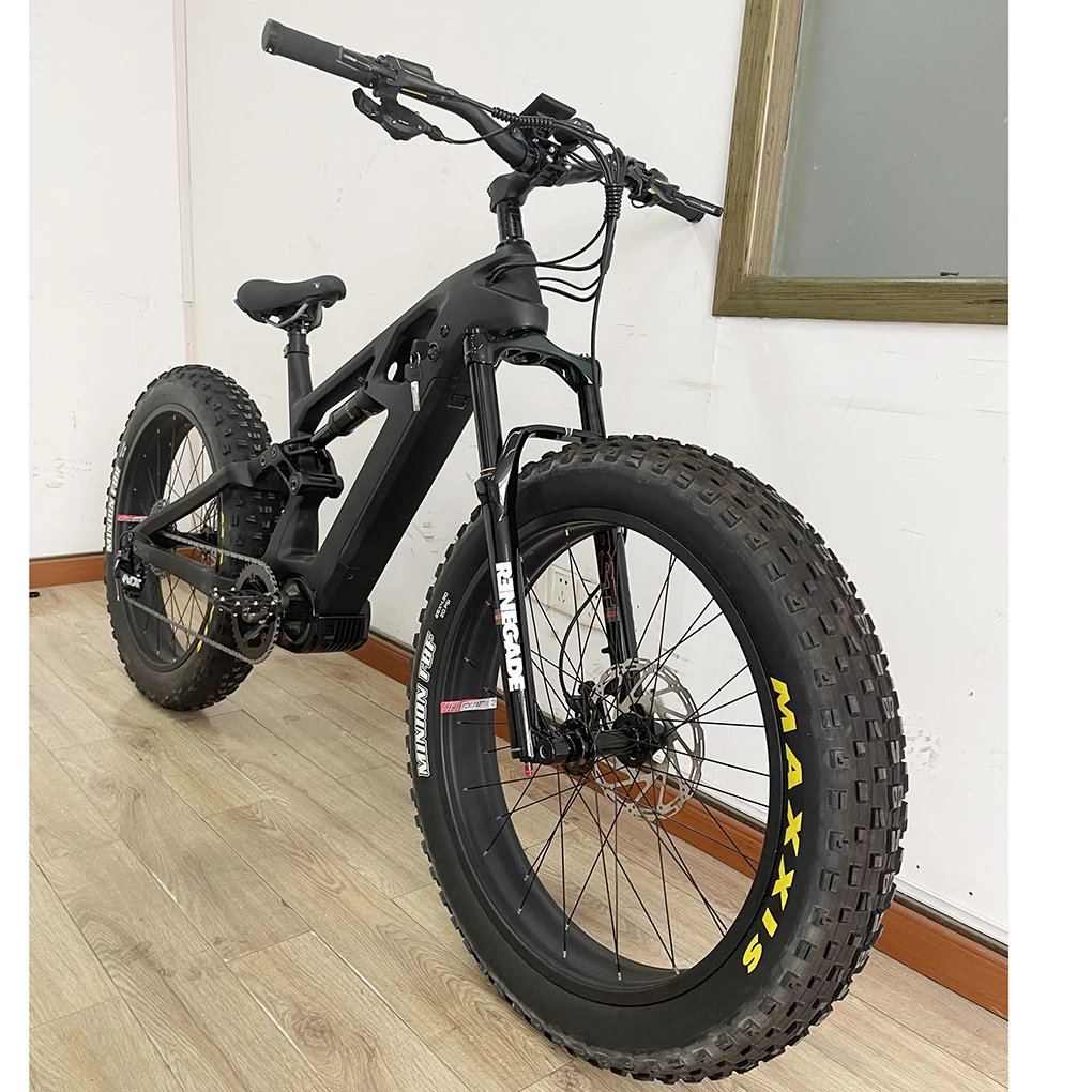 electric bicycle mid motor K9 Carbon / Mid-drive Fat Tire MTB Coupled with the 15Ah / 750Wh battery Shengyi Electric Bike Mid Mount