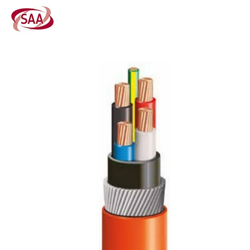 Australian Standards 4mm2 6mm2 10mm2 16mm2 25mm2 35mm2 50mm2 Copper 630mm 2/3/4 Core and Earth Orange Circular Cable