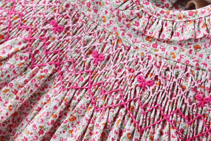 2 Pcs Summer Toddler Baby Smocked Children Clothing For Girls Dress